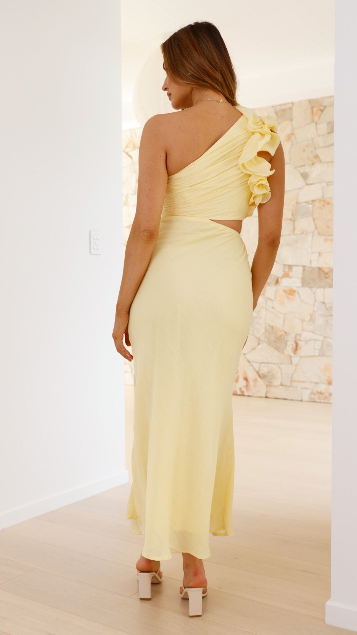 Blaire - One-Shoulder Cutout Maxi Dress Olivia The Label