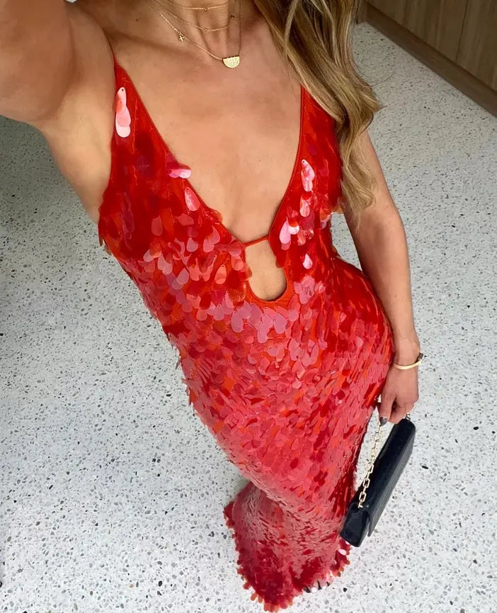Clara - Sequin Maxi Long Dress Olivia The Label