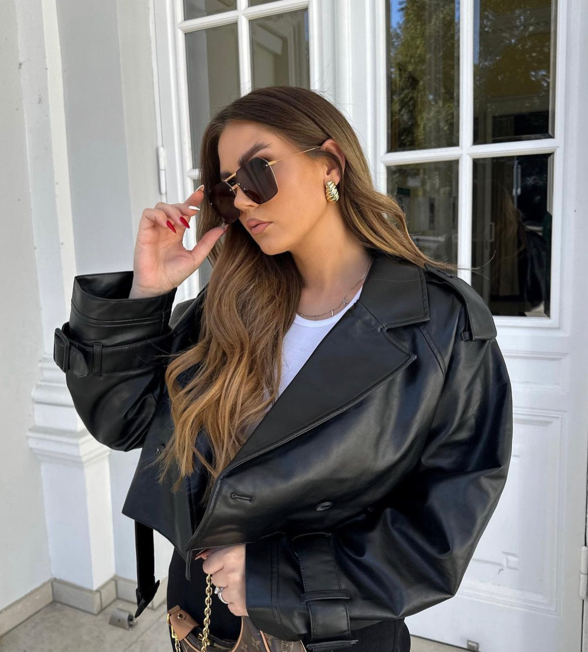 Maya Cropped Jacket Olivia The Label Black XS