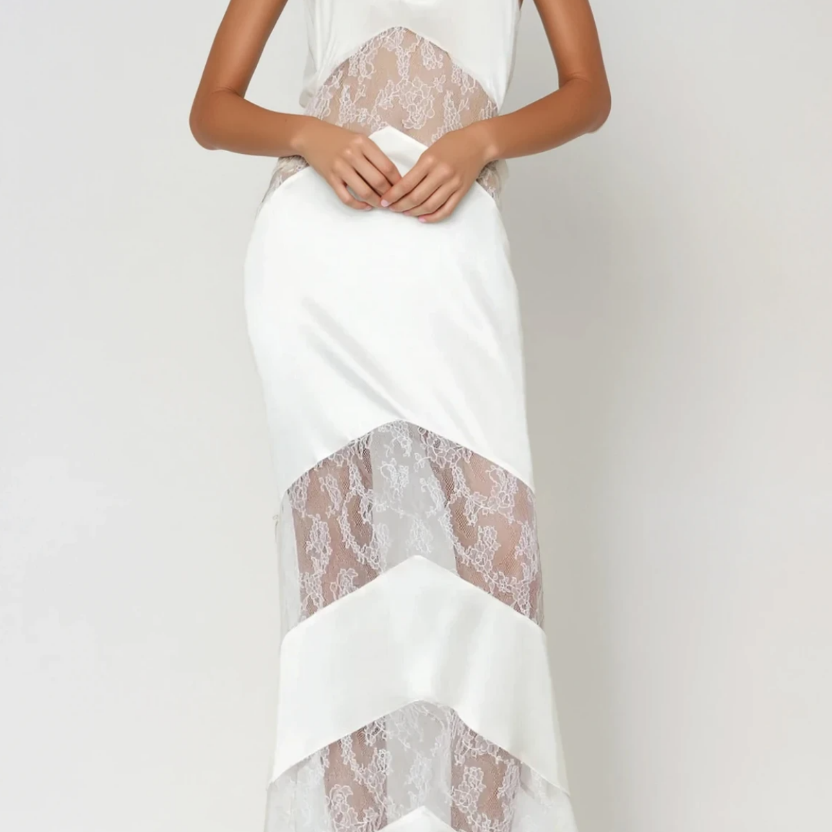 Amelia Lace Maxi Dress Dresses Olivia The Label White XS