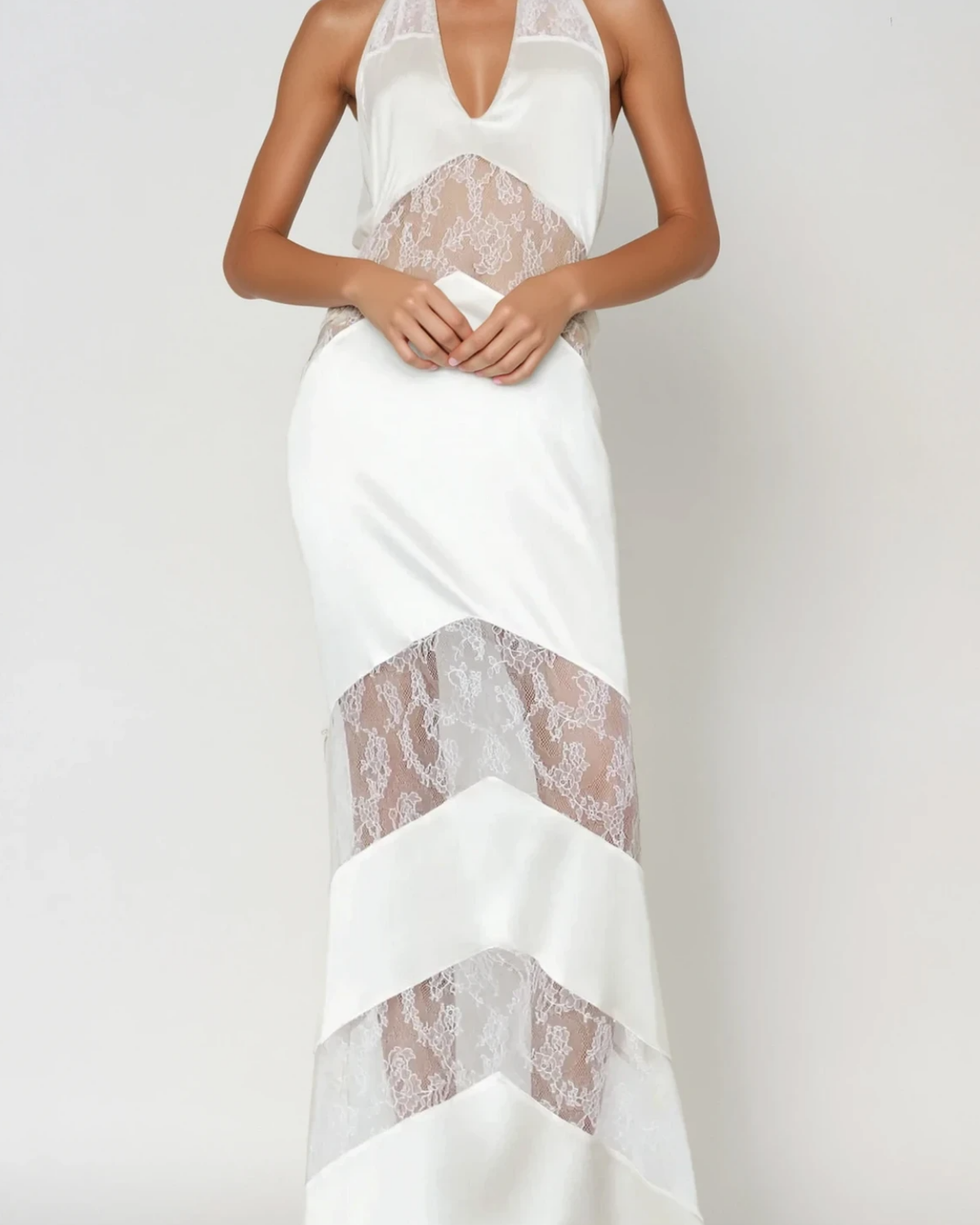 Amelia Lace Maxi Dress Dresses Olivia The Label White XS
