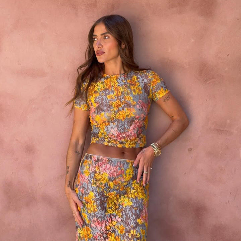 Shellrose - Floral Print Two Piece Set Olivia The Label