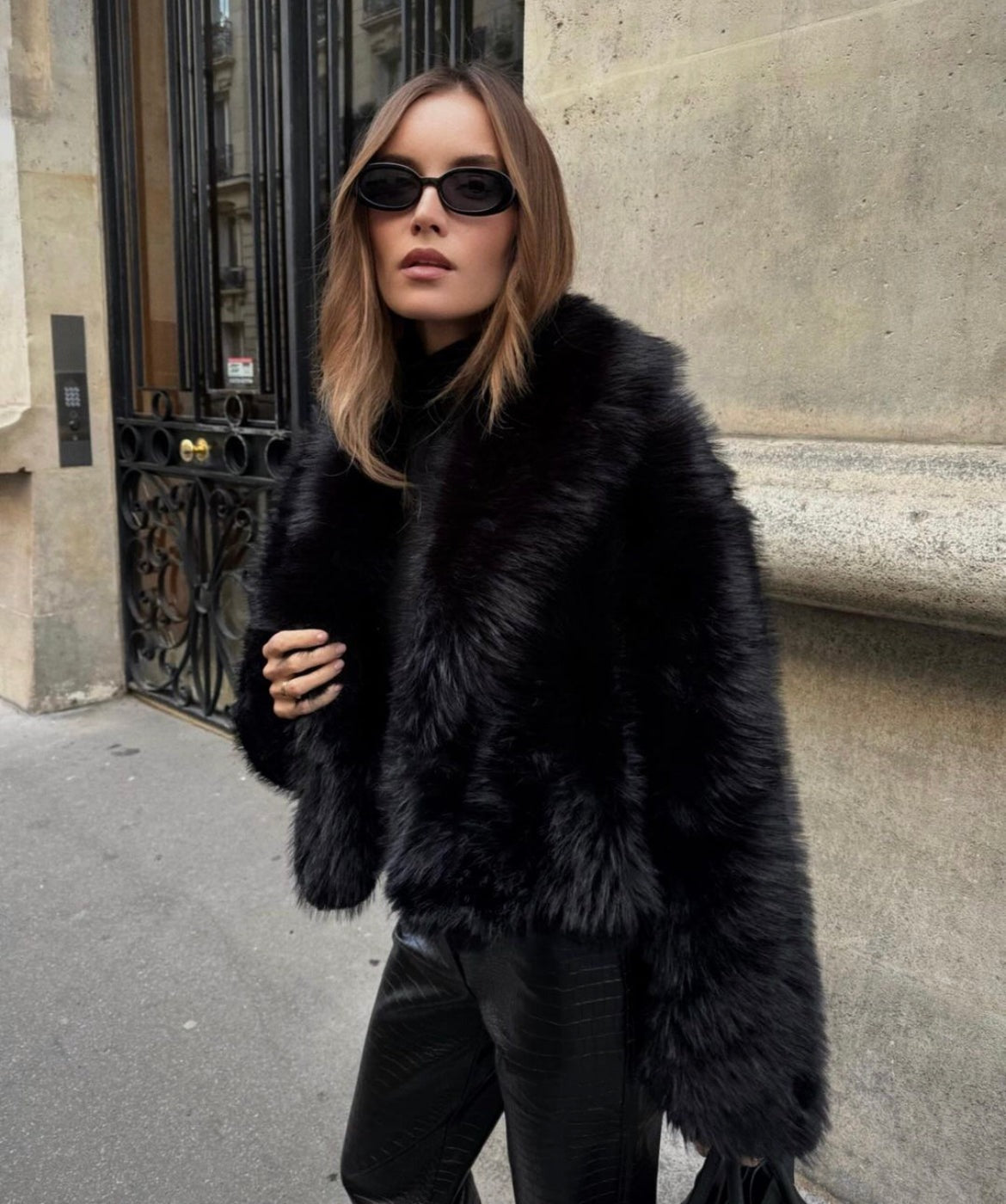 Lowanna - Faux Fur Coat Olivia The Label Black XS