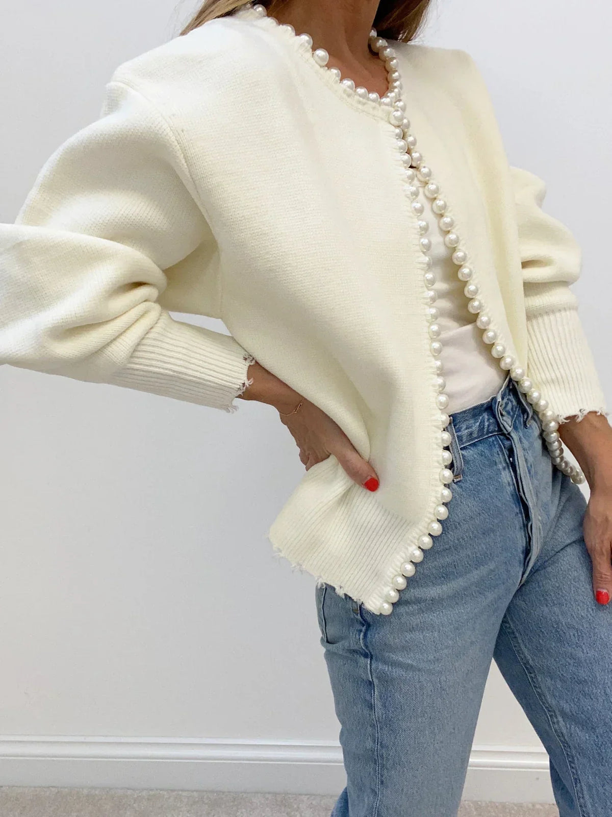 Nancy - Pearl Cardigan Olivia The Label