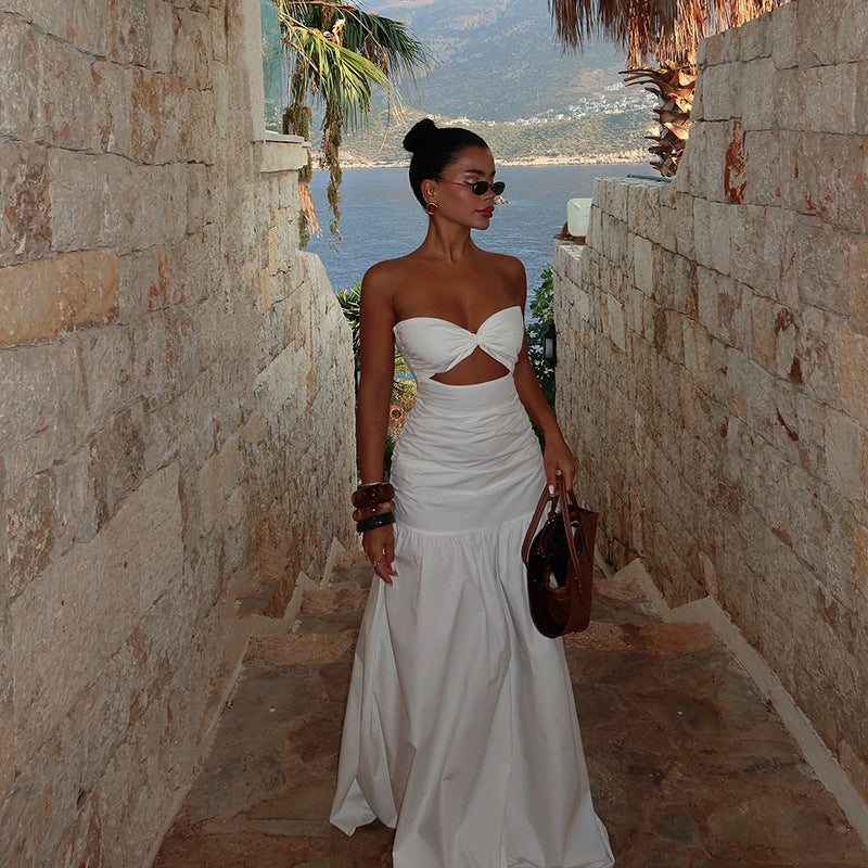 Clarissa - Breasted Hollowed Maxi Dress Olivia The Label