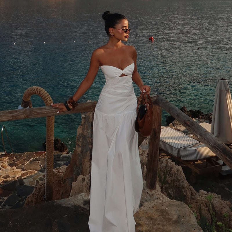 Clarissa - Breasted Hollowed Maxi Dress Olivia The Label