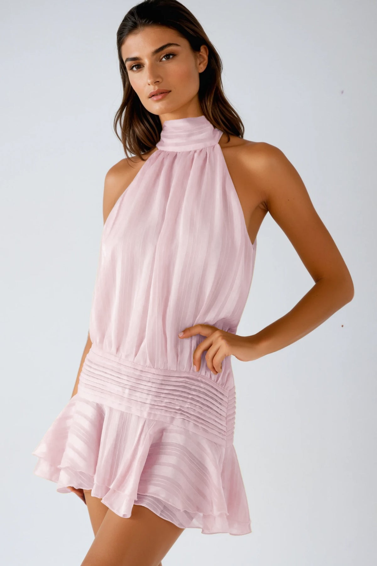 Neriah Halter Mini Dress Dresses Olivia The Label