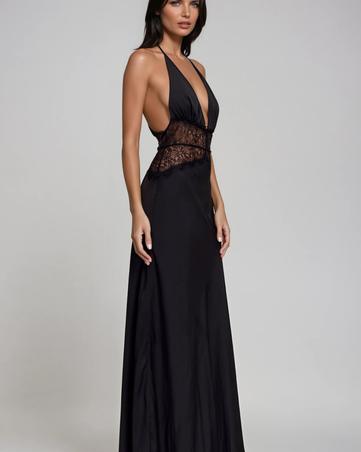 Noelle Plunge Maxi Dress Dresses Olivia The Label