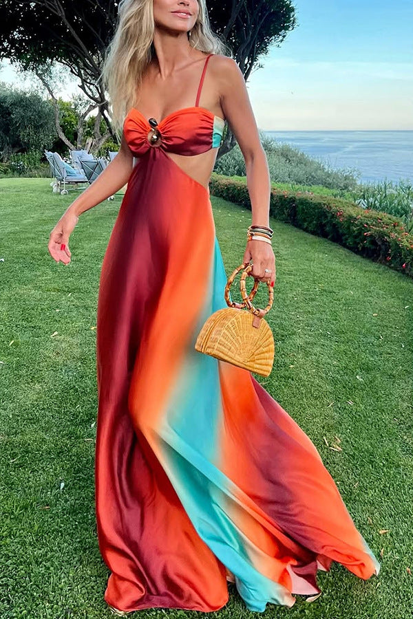 Annie - Sunset Maxi Dress Olivia The Label Multicolour XS