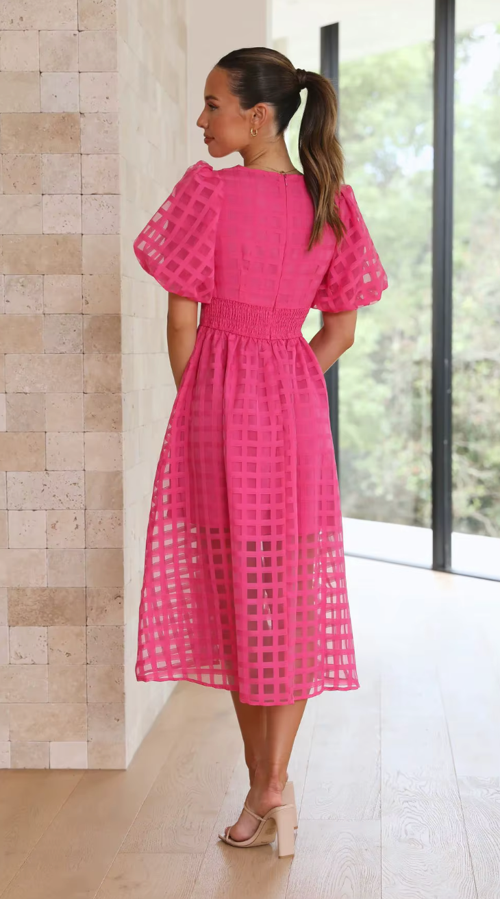 Hallie - Elegant Summer Midi Dress Olivia The Label