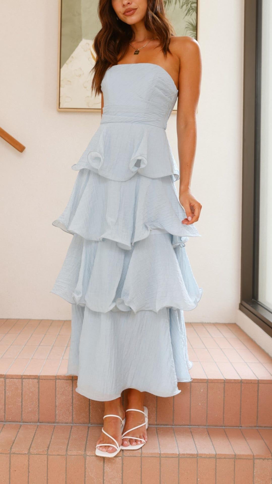 Lila - Tiered Ruffle Maxi Dress Olivia The Label