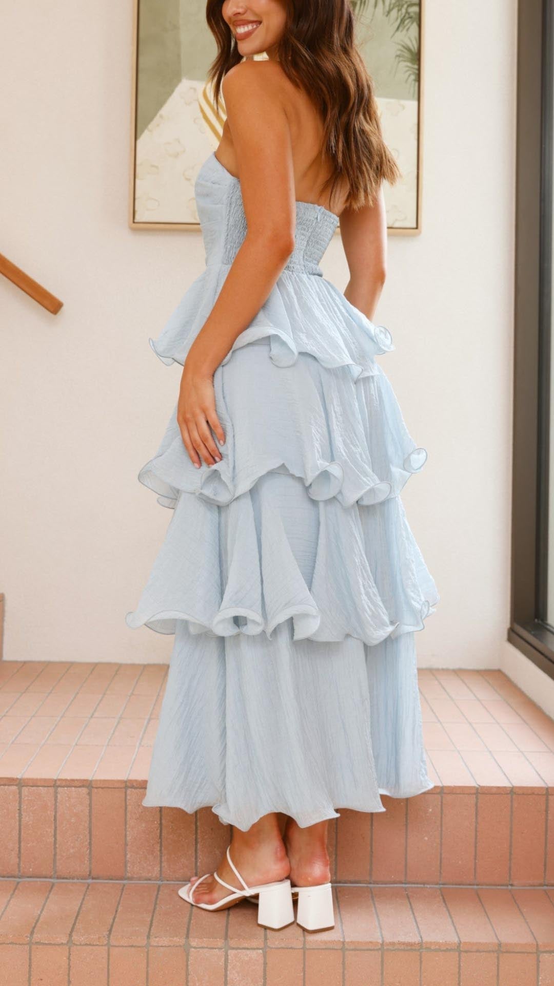 Lila - Tiered Ruffle Maxi Dress Olivia The Label