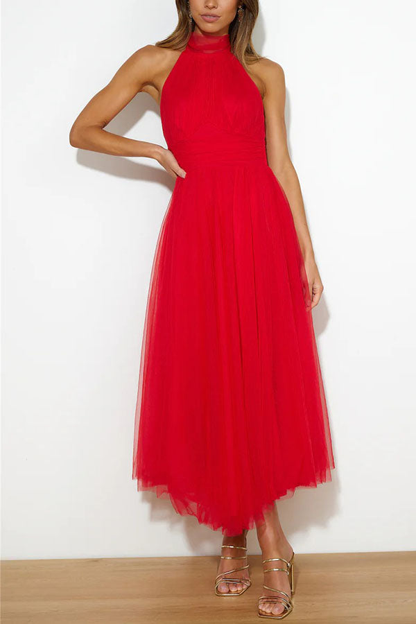 Sadie - Fancy Tulle Midi Dress Olivia The Label