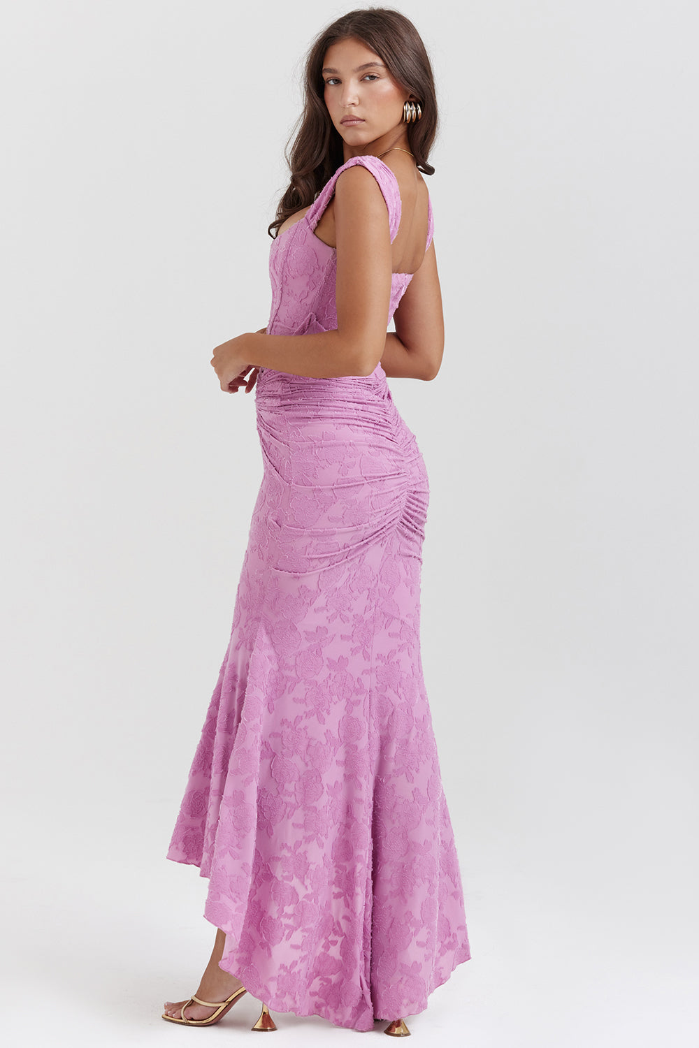 Aria - Elegant Waist Midi Dress Olivia The Label