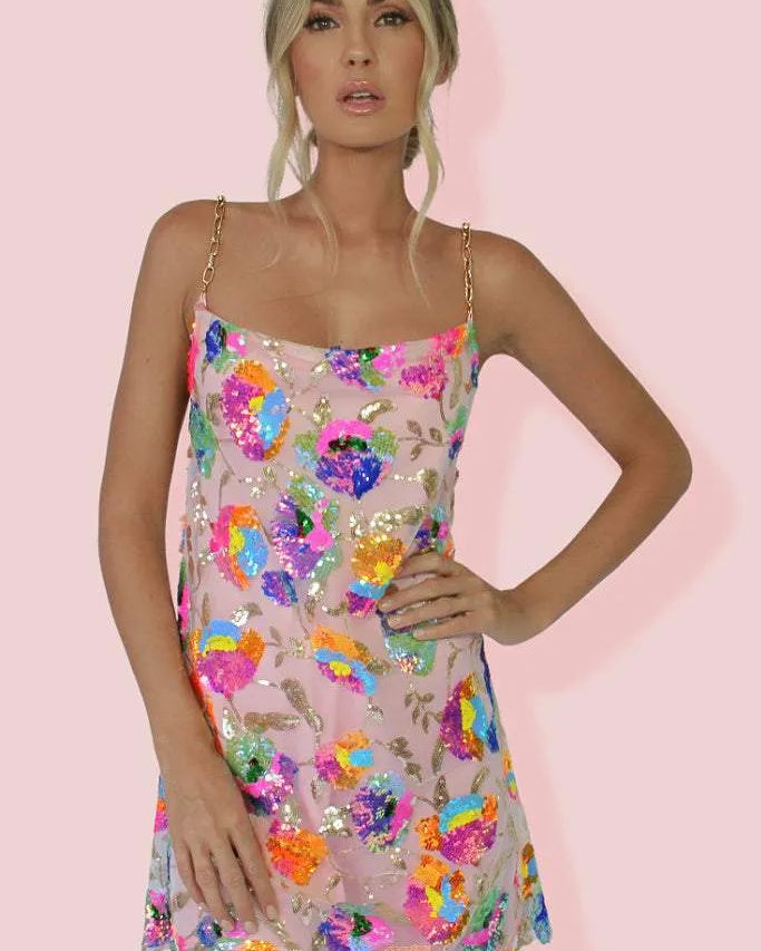 Hallie - Sequin Backless Mini Dress Olivia The Label