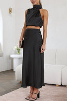 Belle - Elegant Satin Set Olivia The Label Black XS