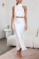Hope - Elegant Satin Set Olivia The Label White XS