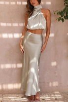 Hope - Elegant Satin Set Olivia The Label Olive XS