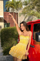 Anya - Ruffle Mini Dress Olivia The Label