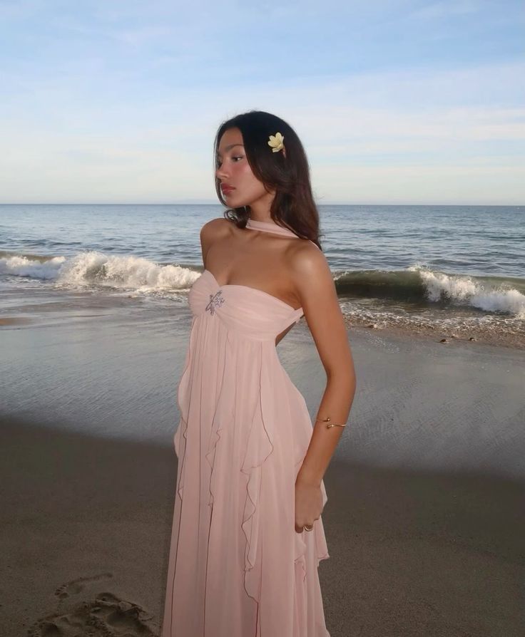 Camille - Ruffle Strapless Maxi Dress Olivia The Label