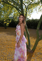 Maisie - Floral Ruffle Maxi Dress Olivia The Label