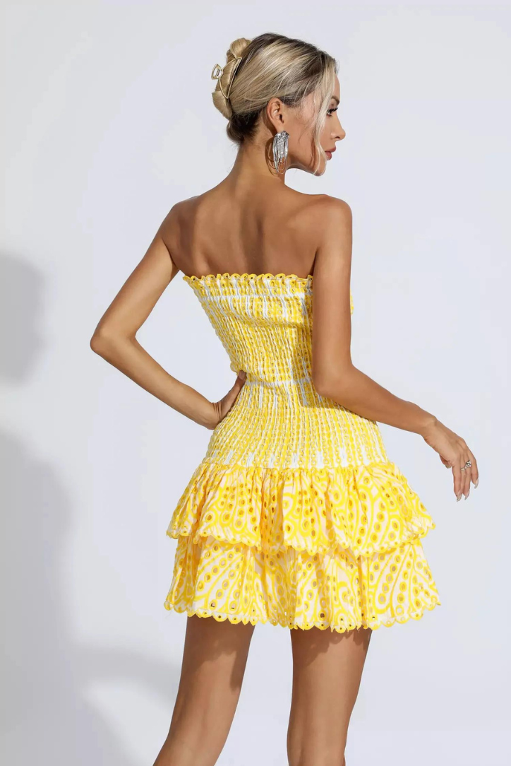 Anya - Ruffle Mini Dress Olivia The Label