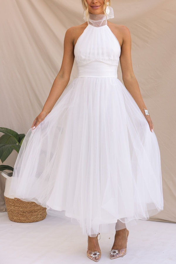 Sadie - Fancy Tulle Midi Dress Olivia The Label
