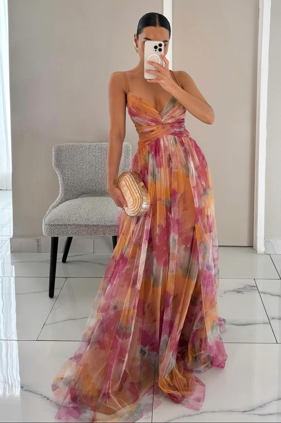 Abigail - Stunning Maxi Dress Olivia The Label Orange XS
