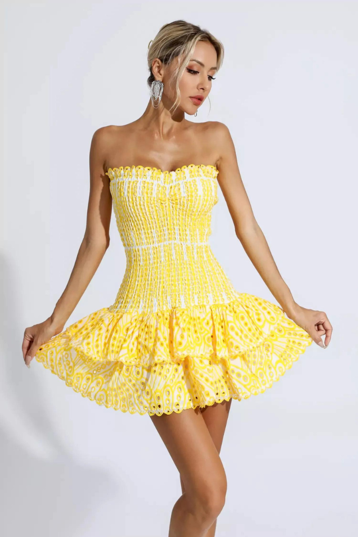 Anya - Ruffle Mini Dress Olivia The Label