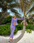 Aysha - Flowing Maxi Skirt Set Olivia The Label Purple XS