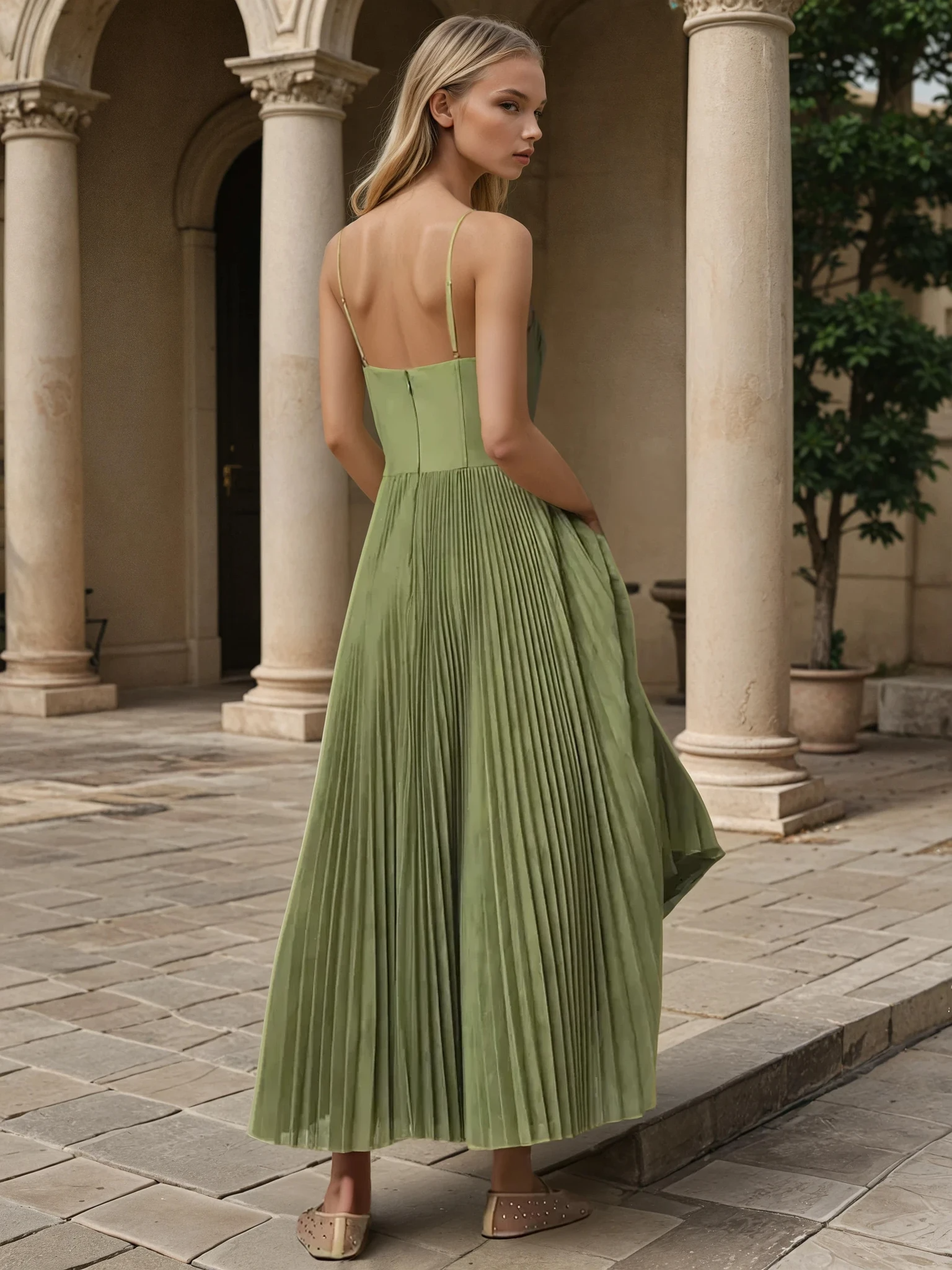 Lottie - Bustier Sleeveless Midi Dress Olivia The Label