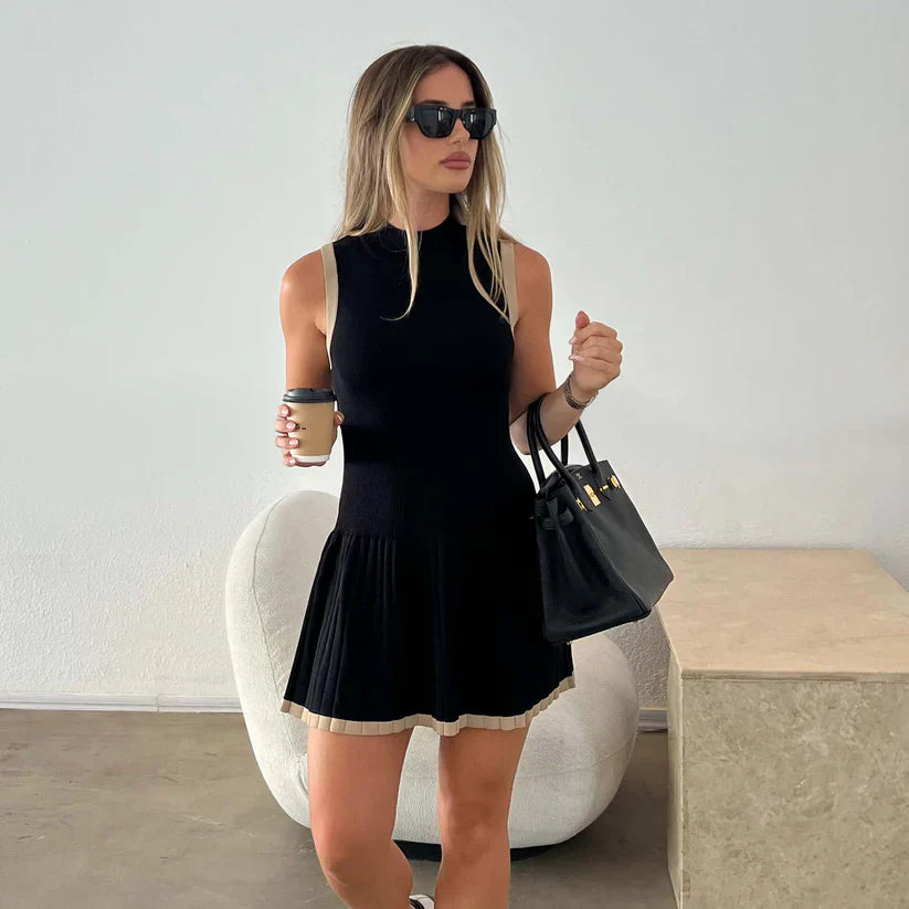Amira - Ribbed Mini Dress Olivia The Label Black XS