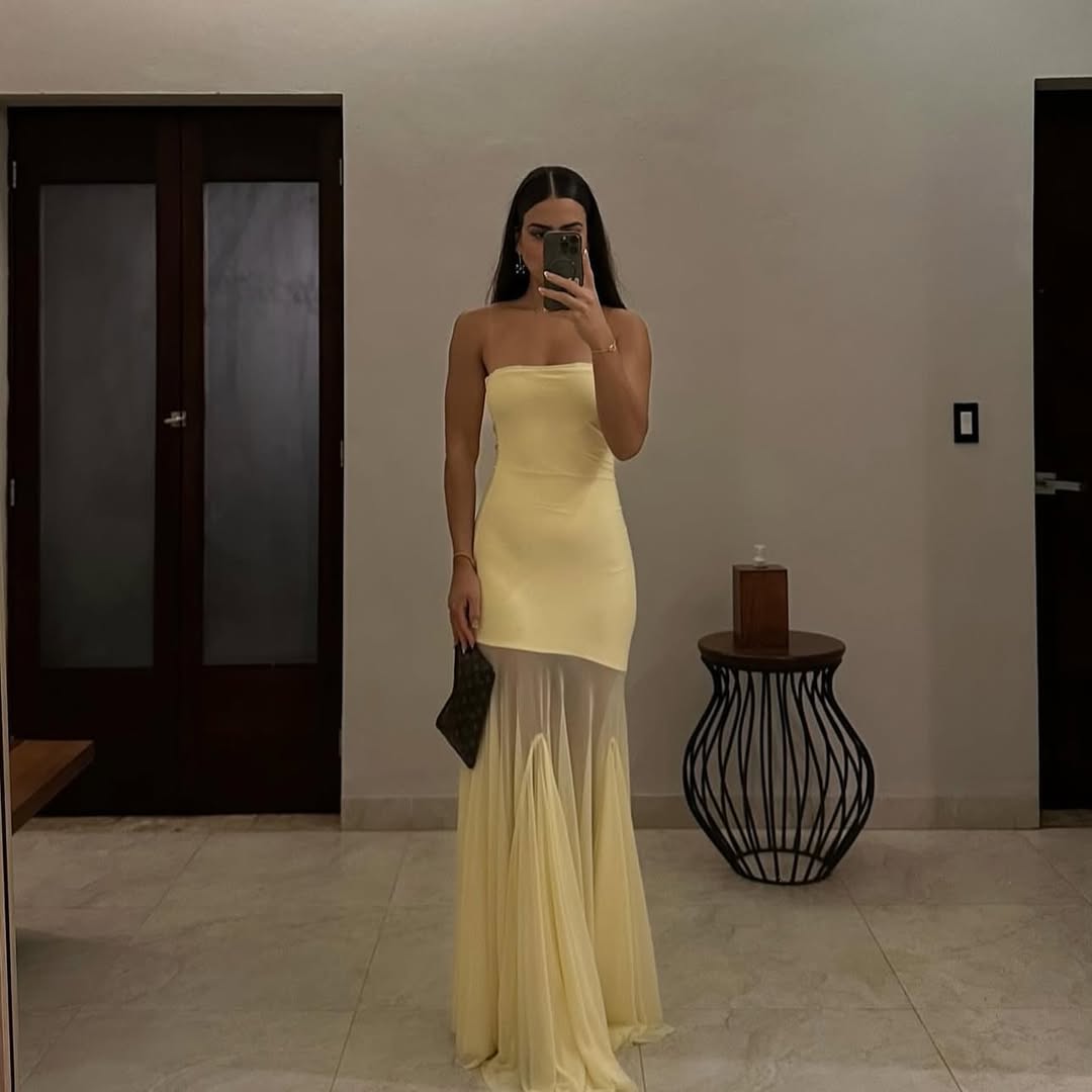 Maddie - Slim Bustier Maxi Dress Olivia The Label