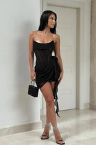 Lynette Corset Mini Dress Olivia The Label Black XS