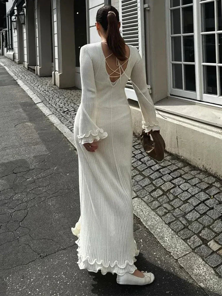 Blanca Ruffle Maxi Dress Dresses Olivia The Label