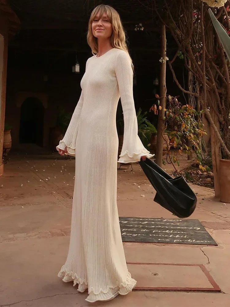 Blanca Ruffle Maxi Dress Dresses Olivia The Label