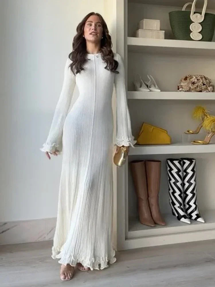 Blanca Ruffle Maxi Dress Dresses Olivia The Label