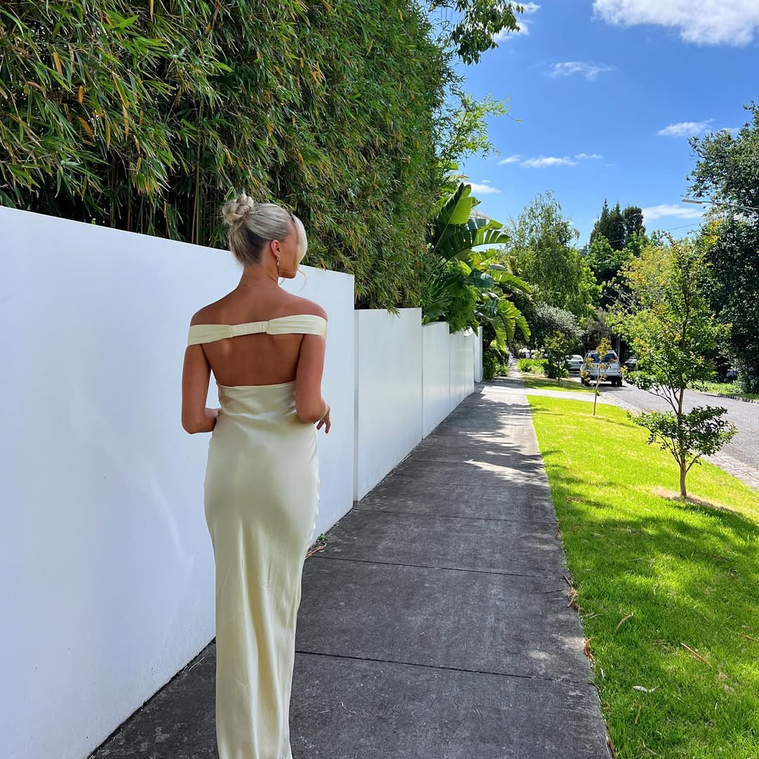 Annabelle - Satin Backless Maxi Dress Olivia The Label