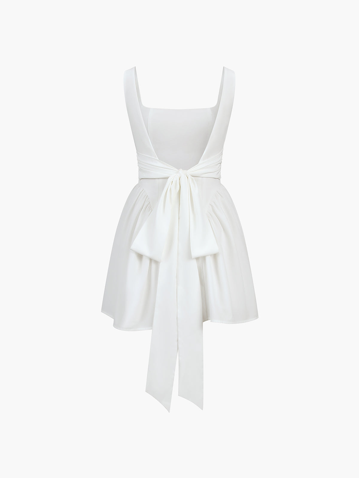 Taliah Open Back Mini Dress Olivia The Label White XS