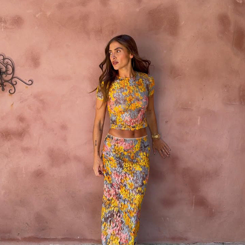 Shellrose - Floral Print Two Piece Set Olivia The Label