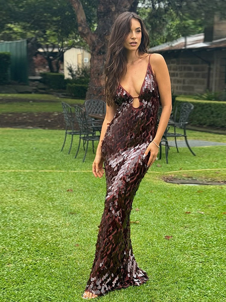 Clara - Sequin Maxi Long Dress Olivia The Label