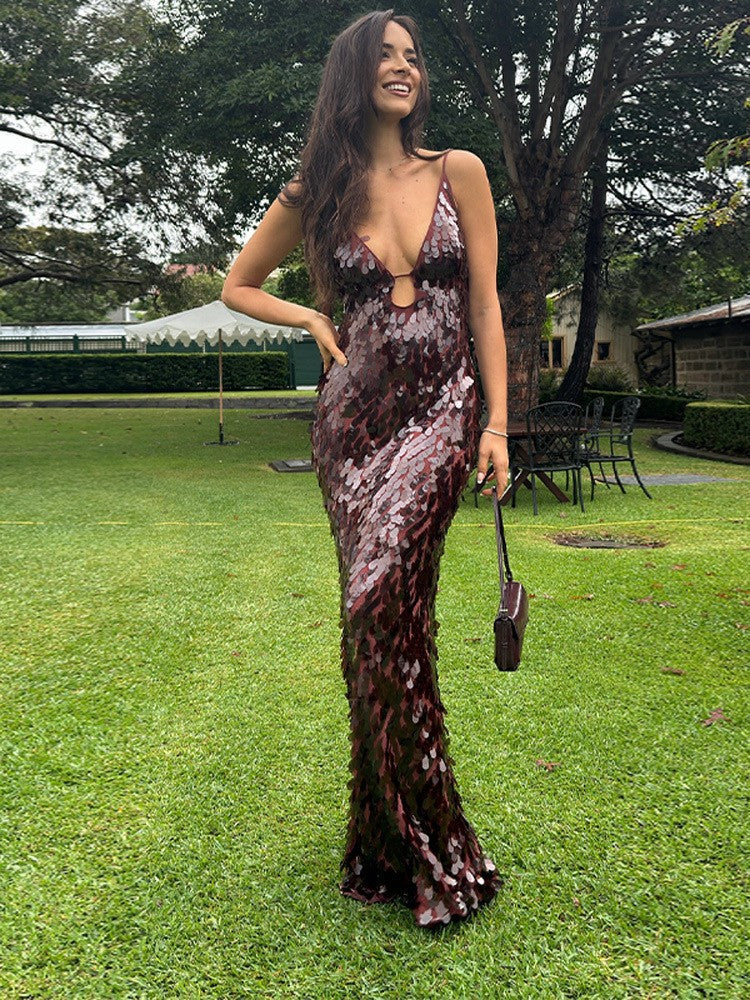 Clara - Sequin Maxi Long Dress Olivia The Label