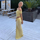 Aaliyah - Off-Shoulder Mesh Maxi Dress Olivia The Label