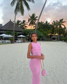 Mika - Round Neck Knitted Maxi Dress Olivia The Label