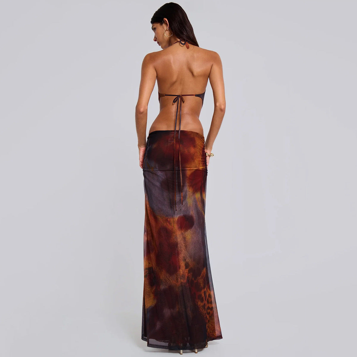 Amira - Slim-Fit Open Back Cutout Maxi Dress Olivia The Label