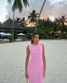 Mika - Round Neck Knitted Maxi Dress Olivia The Label