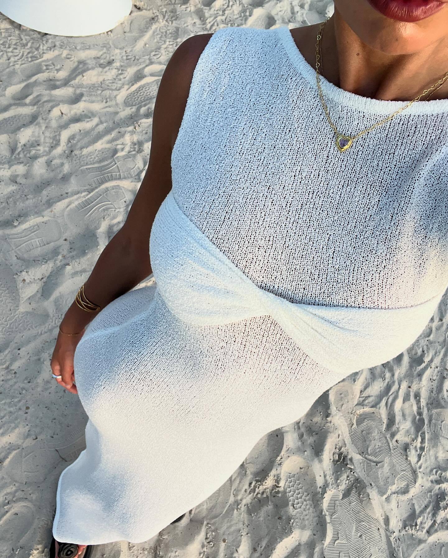 Mika - Round Neck Knitted Maxi Dress Olivia The Label
