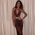 Amira - Slim-Fit Open Back Cutout Maxi Dress Olivia The Label
