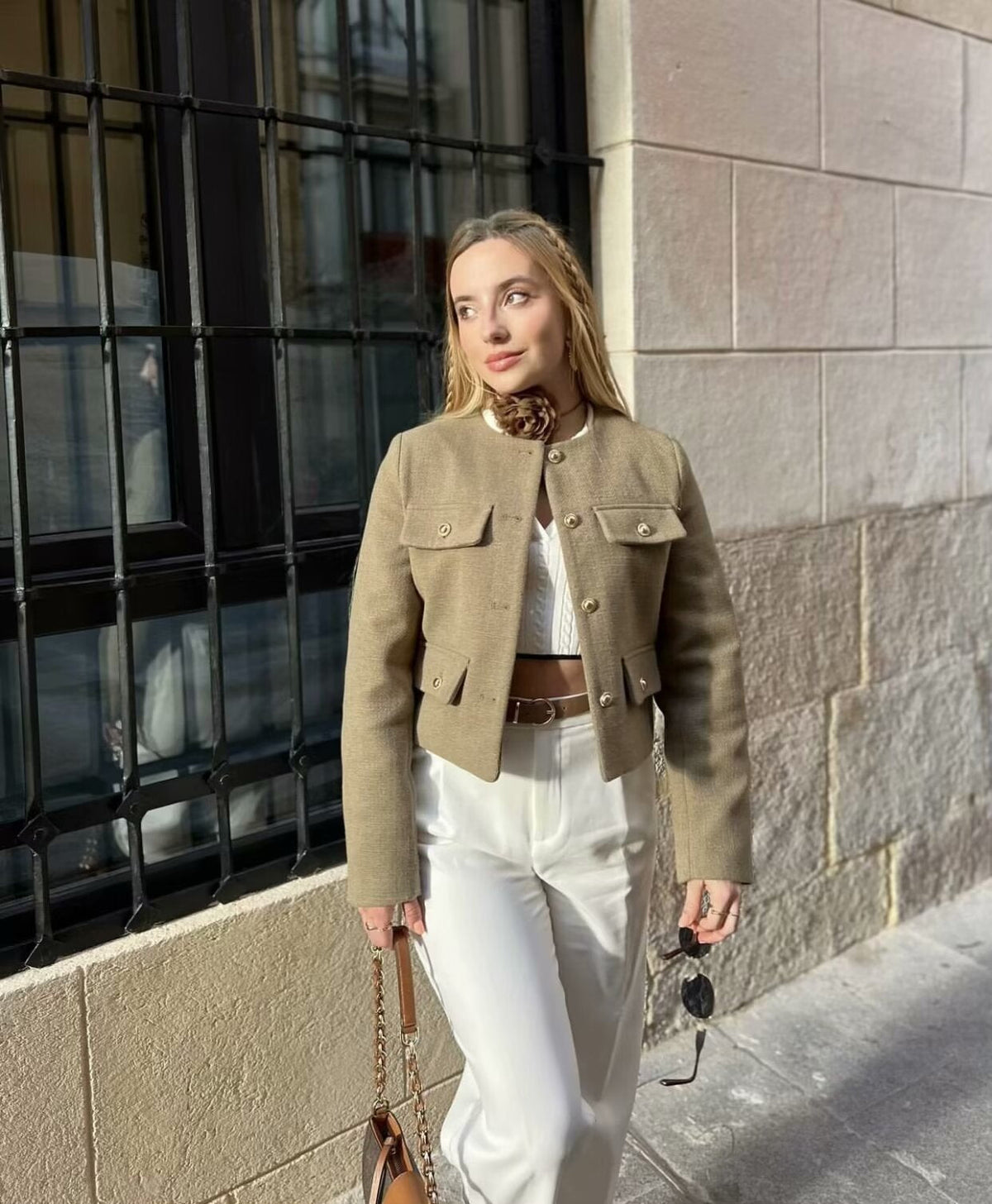 Megan - Vintage Cropped Jacket Olivia The Label