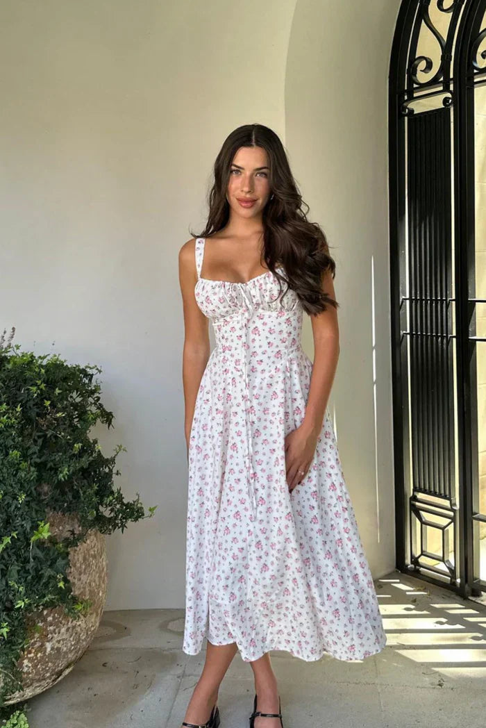 Mia - Corset Midi Dress Olivia The Label White XS